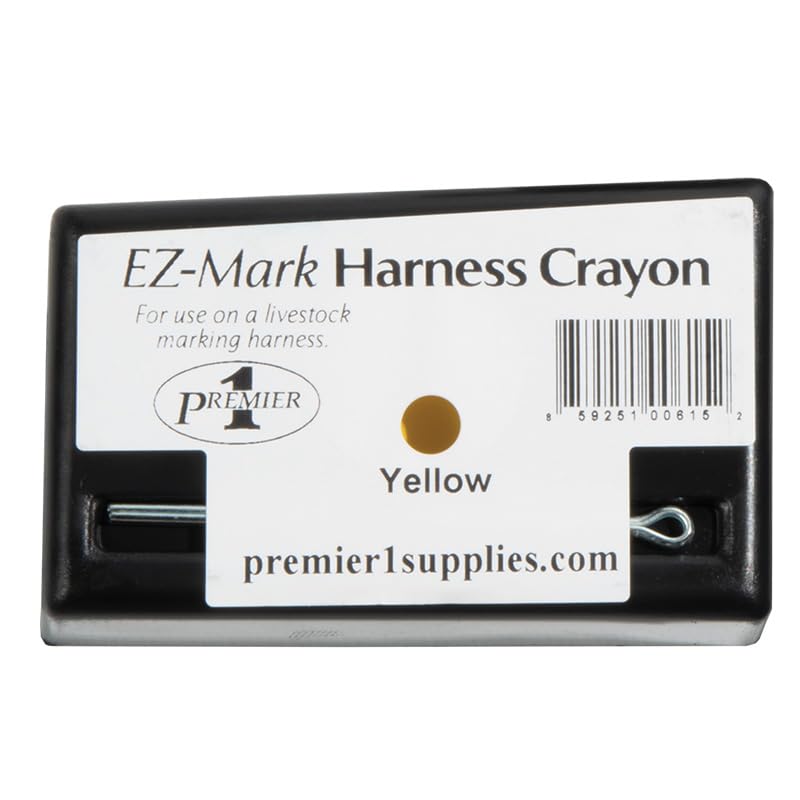 Premier 1 EZ-Mark Harness Crayons for Sheep & Goat Marking Harness (Yellow Crayon) - style: Yellow Crayon