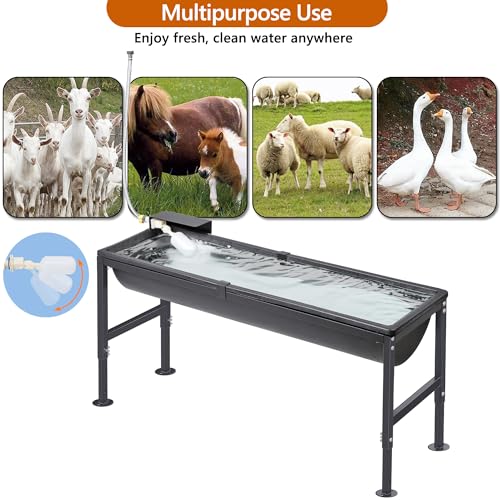 Automatic Animal Waterer 11 Gallon | Automatic Water Dispenser with Float Valve, Easy to Assemble, Feeding Goat, Sheep, Horse, Dog in Farm - size: 1 PC