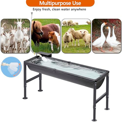 Automatic Animal Waterer 11 Gallon | Automatic Water Dispenser with Float Valve, Easy to Assemble, Feeding Goat, Sheep, Horse, Dog in Farm - size: 1 PC