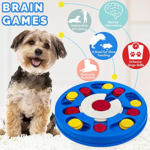 Joansan Dog Puzzle Toy, Interactive Dog Game, Mentally Stimulating Treat Dispenser for Large Dogs, Food Grade Material, Sequential Skills, Portable - color: Higher Level-Navy A