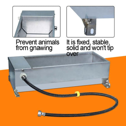 Animal Water Trough, Animal Drinking Water Bowl Dispenser,7.5L Livestock Drinking Bowl with Float Valve, for Pets, Cattle, Sheep, Goats, Hogs