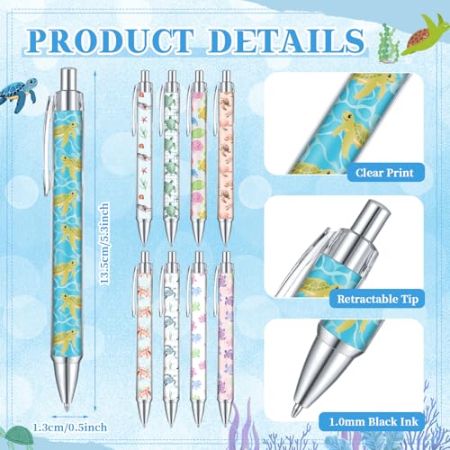 18 Pcs Turtle Desk Accessories, 9 Pads Cute Sticky Notes, 9 Kawaii Pens, 3 x 3 Inches Notepads Memo Pad for Office Supplies Meeting Students School Decor Teacher Gifts - style: Turtles