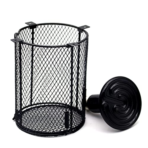 Reptile Lampshade Anti-Scald Heating Lamp Guard 100W 100W Ceramic Lamp & Heater Guard for L Lizards Spider Scorpion Protection