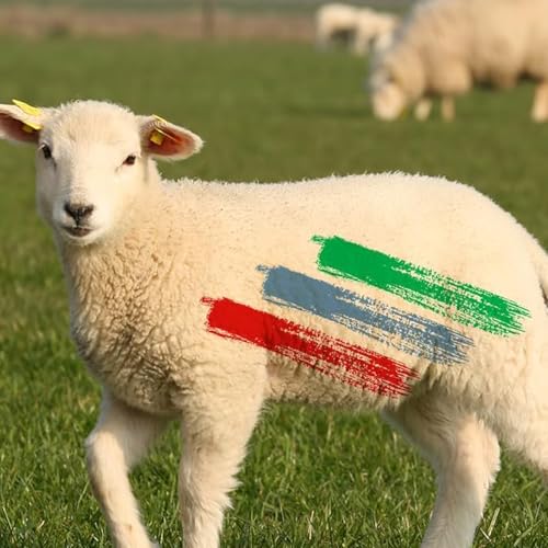 3Pack Livestock Marker, Farming Livestock Marking Tools Paint Accessorie for Pig Cattle Cow Sheep Horse Donkey Large Animal Crayons, Water Proof, Animal Skin Marking