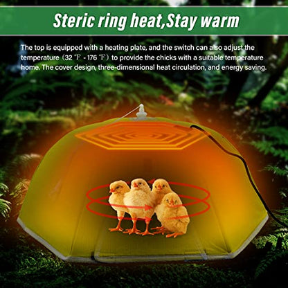 Chicken Brooder Box for Chicks Brooder Plate Chick Heater Warmer for 10 Newborns Baby Chicken Supplies for Chicks Duckling Quail Goose Poultry Bird Breeding Box