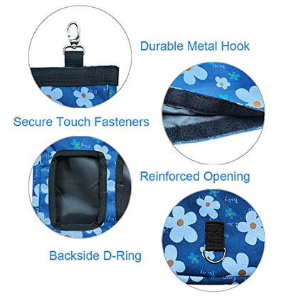 Guinea Pig Hay Feeder, Hanging Rabbit Hay Feeder Bag for Guinea Pigs Bunnies Chinchillas. Blueflower - color: Blueflower