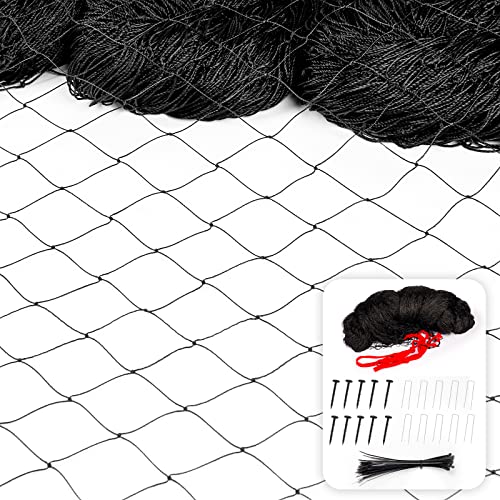 Chicken Netting - 50x 100ft Garden Netting with 1" Square Mesh as Poultry Netting for Chicken Coop Roof, Anti-Hawks and Birds Away and Protect Chicks from Raccoons, Fox and More Wild Animals - size: 50'×100'-1''