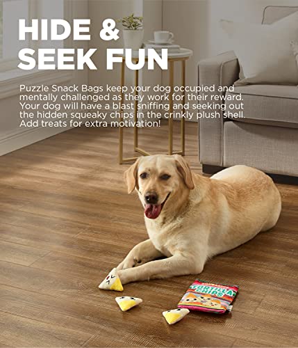 Outward Hound Snack Bag Tortilla Chips Puzzle Squeaky Dog Toys - color: Tortilla Chips