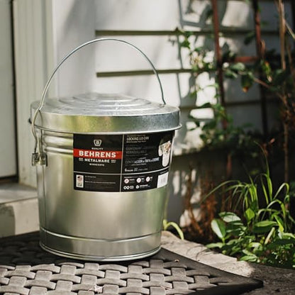 Behrens Galvanized Steel Can with Locking Lid 6 Gallon - size: 1 Bucket, style: Locking Lid