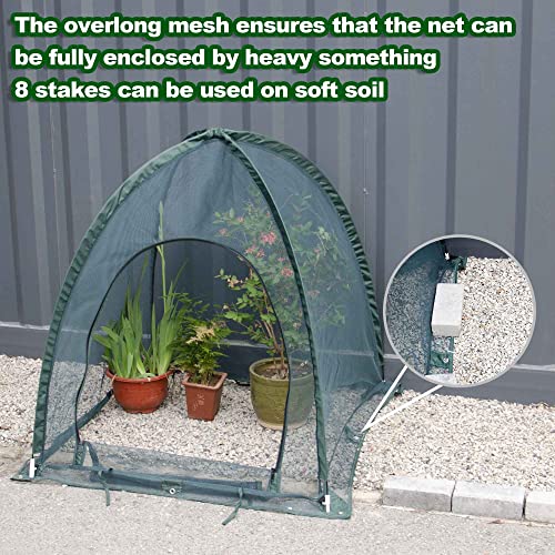 Pop up Gardening Net Cover,36x36x39 inch Pack of 2,Pest Guard Cover for Vegetables Fruits Durable Plant Gardening Net, Pop-Up Chicken Pen for Small Animals Outdoor Run and Pet Enclosure - size: 36x36x39 inches