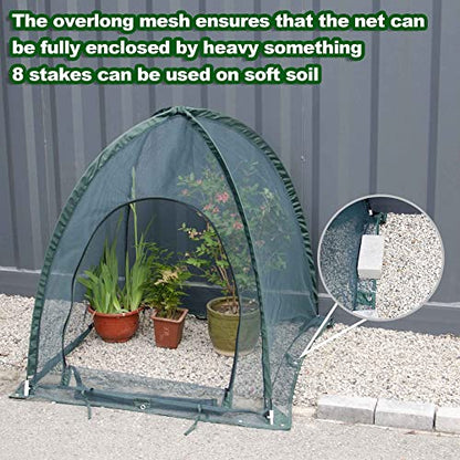 Pop up Gardening Net Cover,36x36x39 inch Pack of 2,Pest Guard Cover for Vegetables Fruits Durable Plant Gardening Net, Pop-Up Chicken Pen for Small Animals Outdoor Run and Pet Enclosure - size: 36x36x39 inches