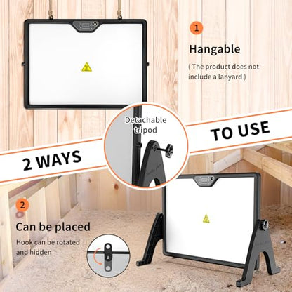 Chicken Coop Heater, 360° Rotatable Dual-Side Chick Heating Plate with Precise Temp Control, Brooder Warmer for Poultry, Pets, Home Breeders, Fits Chicken Coops & Pet Incubators