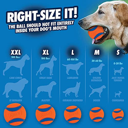 Chuckit! Ultra Ball Dog Toy - for Dogs 100+ lbs - Made from Durable Rubber - Super Bouncy - Floats in Water - 3.5-inch Diameter - Size XL (Pack of 2) - color: Ultra, size: XL (Pack of 2)