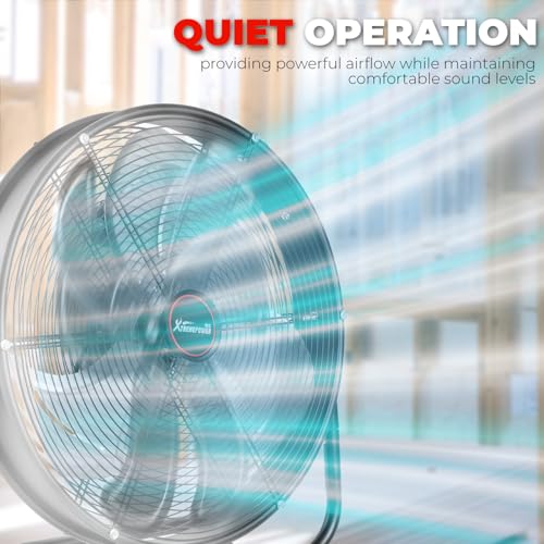 XtremepowerUS 24" Industrial Shop Fan High-Velocity Flow Drum Fan Floor Fan Rolling Drum Garage Tilt 3 Adjustable Speed Commercial, Gym, Garage Use, Black - size: 24" Rolling Floor