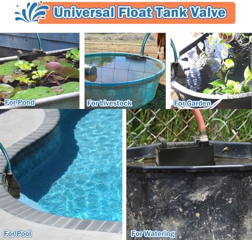 Water Trough Float Valve for Stock Tank,Water Tank Float Valve Level Control for Pond Farm Livestock Cattle Goat Horse Swimming Pool, Autofill Livestock Waterer - style: Stock Tank Float Valve-1PCS