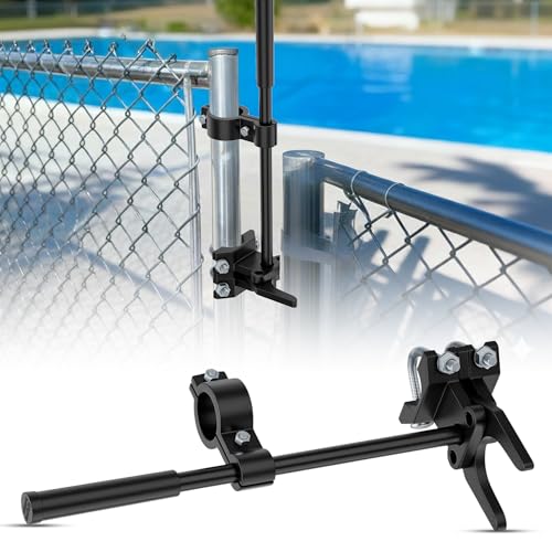 Chain Link Gate Latch – ONLY Fits 1-3/8" Gate Frame x 1-7/8" Gate Post – Pool Gate Latch, Pool Gate Lock, Child Proof Gate Latch, Child Proof Chain Link Gate Latch – (Not for 1-5/8" Gate Frame)