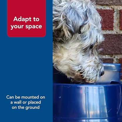 Coastal Pet Bergan Auto-Wata - Outdoor Dog & Cat Water Dispenser - Automatic Water Bowl for Pets - Made from Durable, BPA-Free Plastic - Self-Watering Cat & Dog Bowl - Navy, 48 Ounces