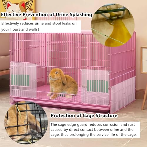 24 Pcs Pet Cage Liner Guard Protection 10 × 8'' Plastic Urine Baffles for Rabbit Cage Guinea Pig Side Lining Shield Covers Prevent Scatter for Bunny Chinchilla Hedgehog Cat Hamster Small Animals