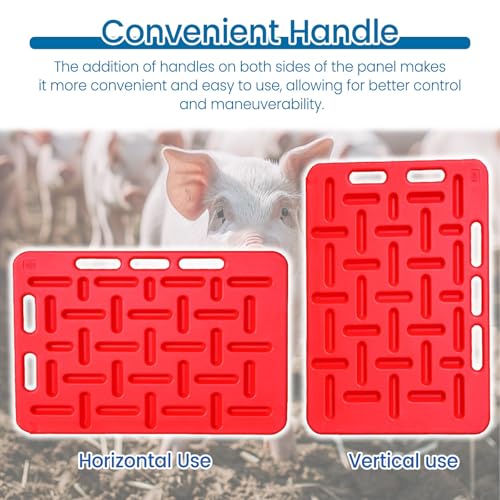 Livestock Sorting Panel, 3-in-1 Hog, Sheep & Goat Board for Farm & Fair Use, Textured Surface for Secure Grip in Muddy Conditions, Durable and Versatile - size: 30 5/16" x 18 1/2"