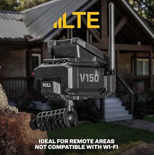 Vosker V150 Construction Pack Outdoor Solar Powered 4G LTE Security Camera, No Wi-Fi Needed, Motion Alerts and Night Vision, Wireless Surveillance for Jobsite