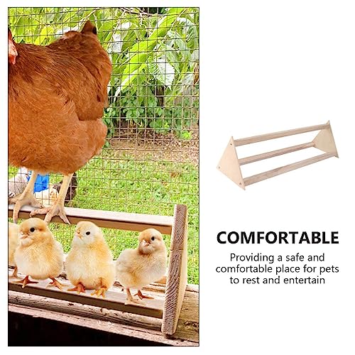 POPETPOP Chicken Perch - Wooden Chicken Roosting Bar Bird Perch Coop Accessories Chick Stand Trainning Toy Coop Toys for Hens Chicks Birds