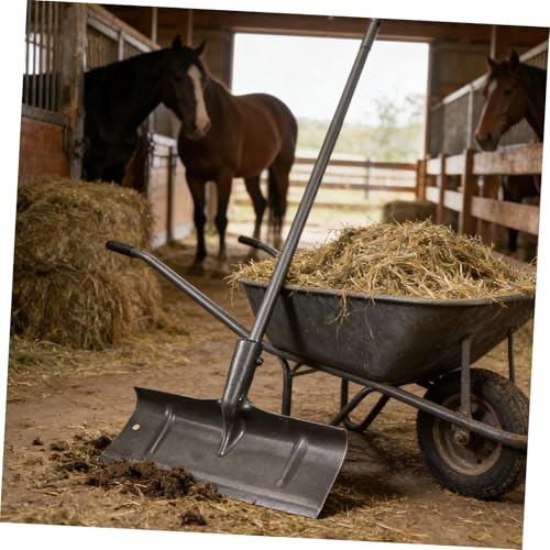 Manual Livestock Cage Shovel Head for Barn Cleaning with Manganese Steel Construction, Versatile Pasture Manure Scoop for Alpaca and Horse Stables, Easy Care Poultry Cage Cleaning
