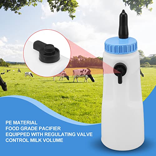Zooke Premium Calf Feeder, 2.5L Gentle and Easy to Use Calf Fluid Feeder Teat and Ergonomic Bottle, Calf Milk Feeder Bottle with Nipple Sheep Lamb Bottle Set Milking Feeding