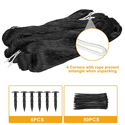 BSTPCOO Chicken Netting 25'x25' with 1" Mesh Nylon Bird Netting for Chicken Coop, Heavy Duty Poultry Net Bird Net for Garden Deer Fence for Fruit Tree - size: 25'×25'-1''