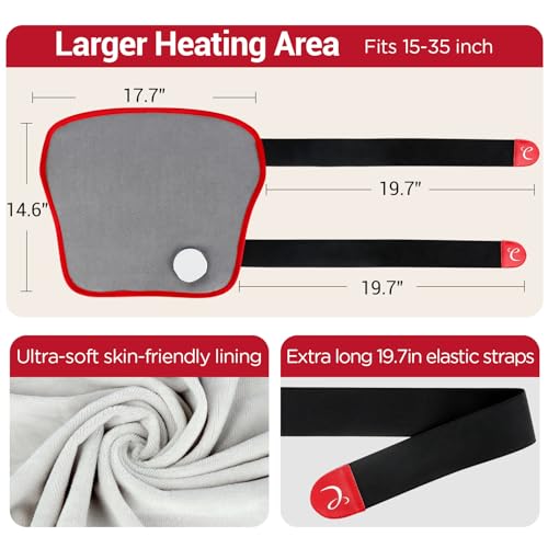 Comfytemp Leg Heating Pad, FSA Eligible Items Only List Wearable Heat Pad for Leg and Calf, HSA Electric Heat Wrap for Thigh/Knee/Arm/Hamstring Soothing Warmth, Birthday Gifts for Mom/Women/Wife/Her - size: Large