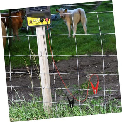 Toddmomy Charging Cable for Electric Netting Fence Solar Fence Charger Kit Jump Cable Clips