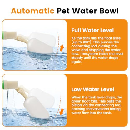 Large Automatic Dog Water Dispenser Outdoor, Auto Refill Water Bowl for Dogs Cats, Livestock Waterer 304 Stainless Steel Water Bowl for Pig Cow Goat Sheep Deer Chicken (Large)