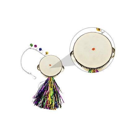 HANABASS Stainless Steel Chicken Toy Double Sides Mirror Drum for Hens Roosters Safe Pet Decor