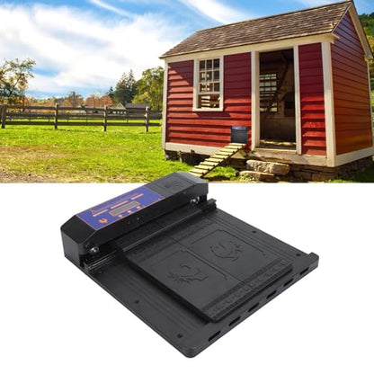 Smart LED Screen Automatic Chicken Coop Door with Timer, Chicken Coop Door Double Open Design for Poultry Breeders and Backyard Livestock Keepers