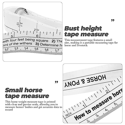 Yardwe Horse Measuring Tape for Accurate Weight Height Portable Livestock Measuring Tape Scale Cattle and Other Animals Lightweight and Convenient Farm Tool