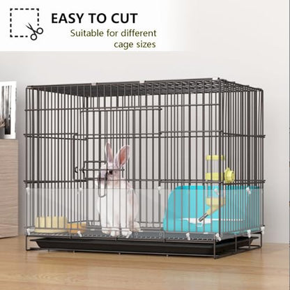 12PCS Pet Cage Guard, Rabbit Urine Guard, 13.8" x 5.9" Pet Cage Edge Liner with 120PCS Ties for Rabbit, Guinea Pig, Hamster, Chinchilla, Hedgehog, Ferret, Bunny - size: 13.8" x 5.9" - 12PCS