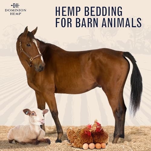 Premium Hemp Bedding for Chicken Coops 285L (~10 Cu Ft usable Volume) - Made in USA - Ideal Nesting Material for Newly Hatched Chicks, Brooder Cover, Small Pet Bedding - 30lbs, 1-Pack
