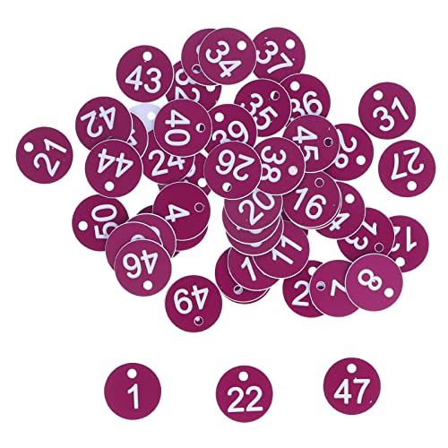 Ear Tags, 50Pcs Cattle Numbered Plastic Earring for Cattle Cow Calf Livestock Identification Ear Tagger(#1)