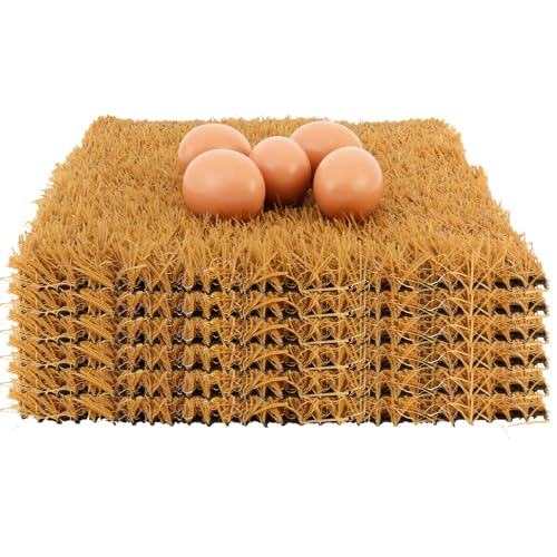 6 Pack Chicken Nesting Box Pads - Nesting Pads for Accessories, 12"x 12" Washable Reusable Chicken Nest Liners for Laying Eggs, Chicken Supplies (Yellow) - color: Yellow