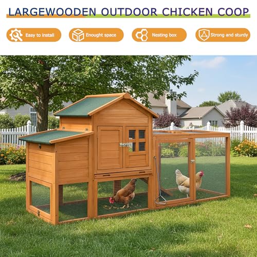 Chicken Coop for 2-4 Chickens Wooden Hen House Poultry Pet Hutch