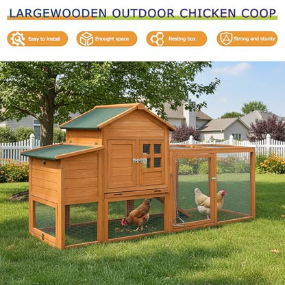 Chicken Coop for 2-4 Chickens Wooden Hen House Poultry Pet Hutch