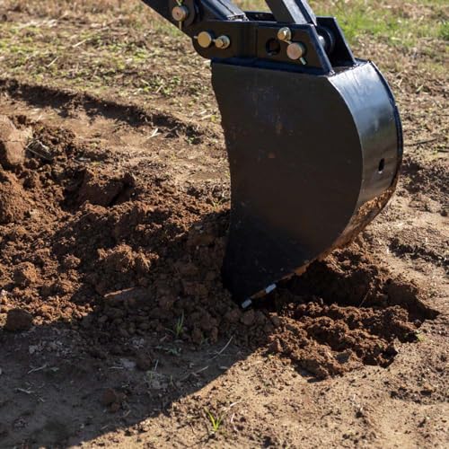 Titan Attachments 14in Wide Backhoe Bucket, 3-Carbon Steel Teeth, Hydraulic Tilt Backhoe & Excavator Attachment - size: 14"