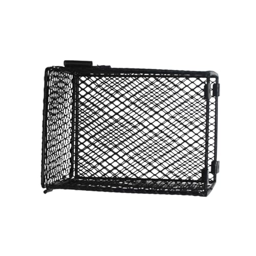 PET Reptile Scald Lamp Shade Heating Lamp Guard for Reptiles and Poultry Black Square Shape Suitable for Basking and Daytime Light Sturdy Protection