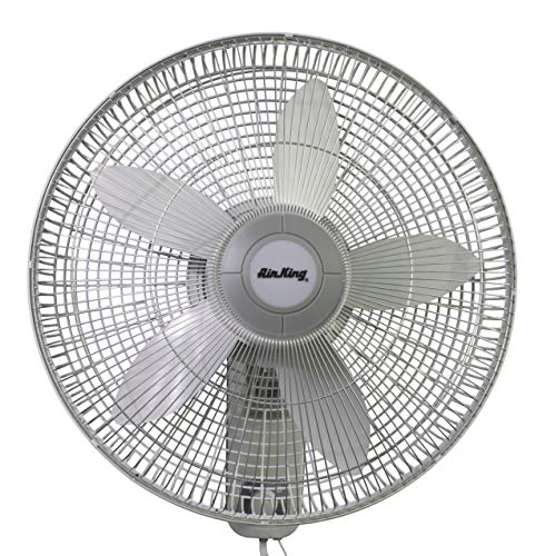 Air King 9018 Commercial Grade Oscillating Wall Mount Fan, 18-Inch , White - size: 18 inch, style: Classic