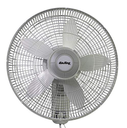 Air King 9018 Commercial Grade Oscillating Wall Mount Fan, 18-Inch , White - size: 18 inch, style: Classic