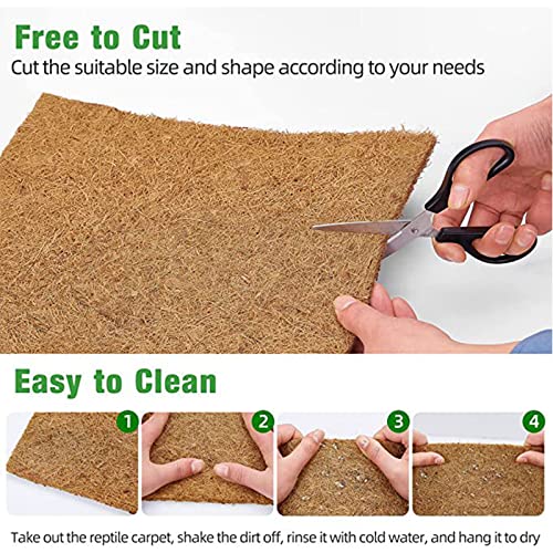 Natural Chicken Nesting Pads 6 / 10Pcs Bedding Washable Coconuts Fiber Mat Hens Nest Boxes Liners 13 " x13 " Chicken Nest Pads Nesting Bedding for Laying Eggs for Coops for Hens Pigeons Birds Bulk