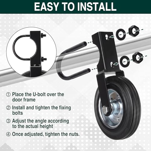 Farm 2 Way Gate Latch and 6" Farm Gate Wheel Heavy Duty Lockable Livestock Cattle Hardware Anti-sag for Ranch Horse Corral, Screws and Instructions Included