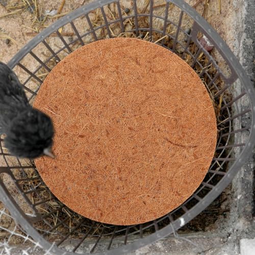 TOYANDONA 4 Pack Chicken Nesting Pads Coconut Fiber Egg Nesting Pads for Chicken Coop Laying Hen Nesting Pads for Egg Protection Rabbit Bird Dog and Cat Nesting Cushion 11.81 X 11.81 X 0.35 in