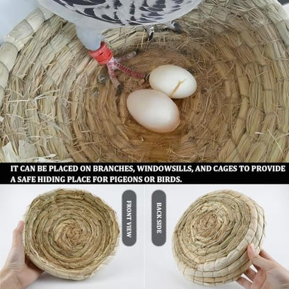 5 Pcs Pigeon Nest, Bird Nest Bowls, Wooden Nest for Pigeons Breeding Hatching (Natural Nest) - style: Natural Nest