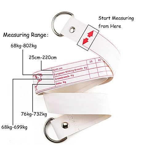 WIN TAPE Professional Cattle Weight (KG) & Height (CM) Tape Measure