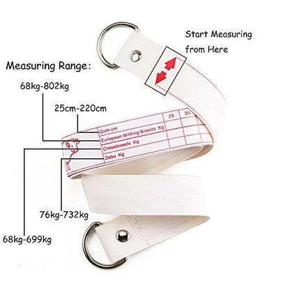 WIN TAPE Professional Cattle Weight (KG) & Height (CM) Tape Measure